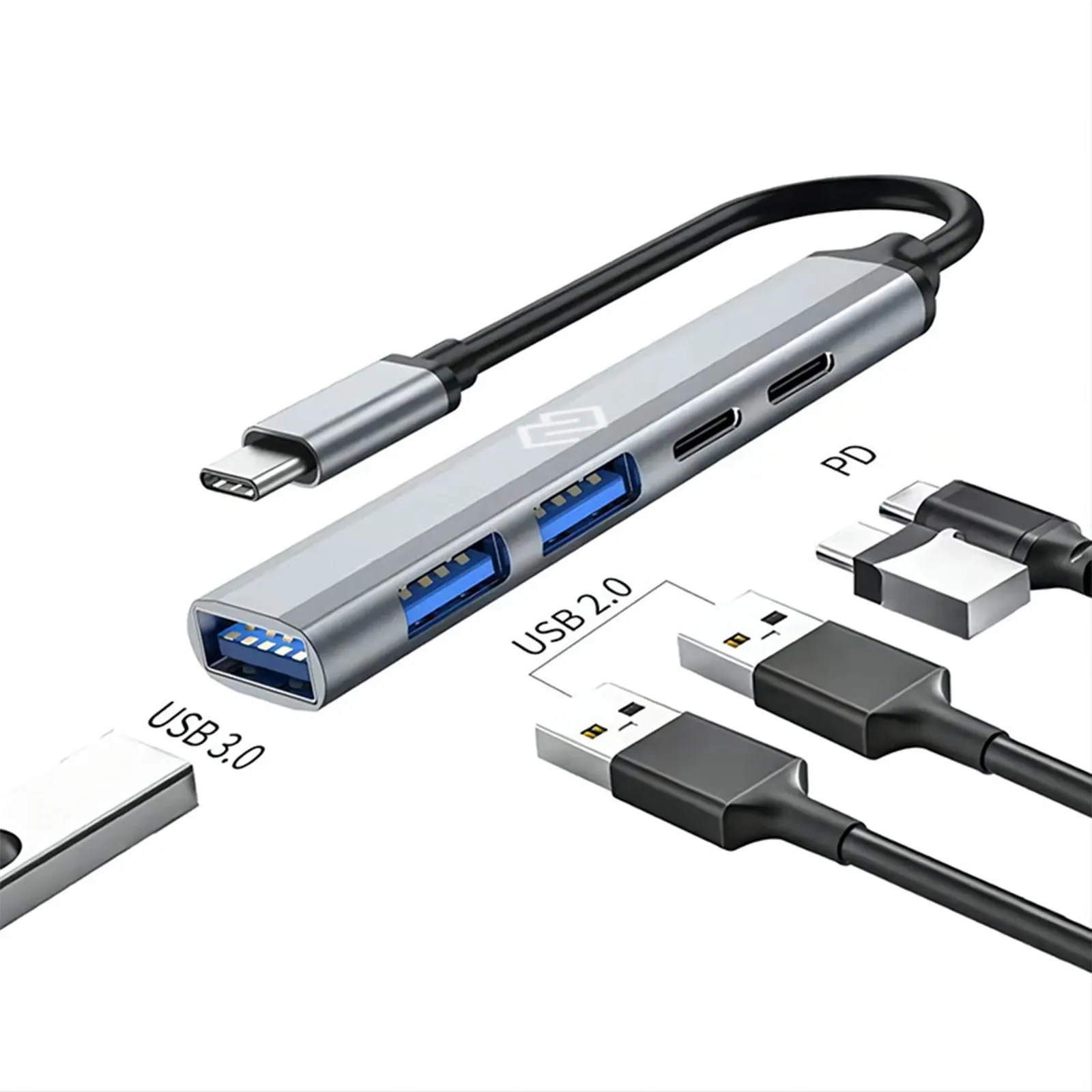 USB-хаб Digma DHUB-5USB-AC-3.0 (серебристый) — фото 2