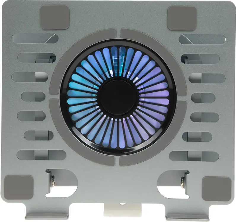 Подставка для ноутбука Digma D-NCP170-1XRGB110-360 (алюминий серый)
