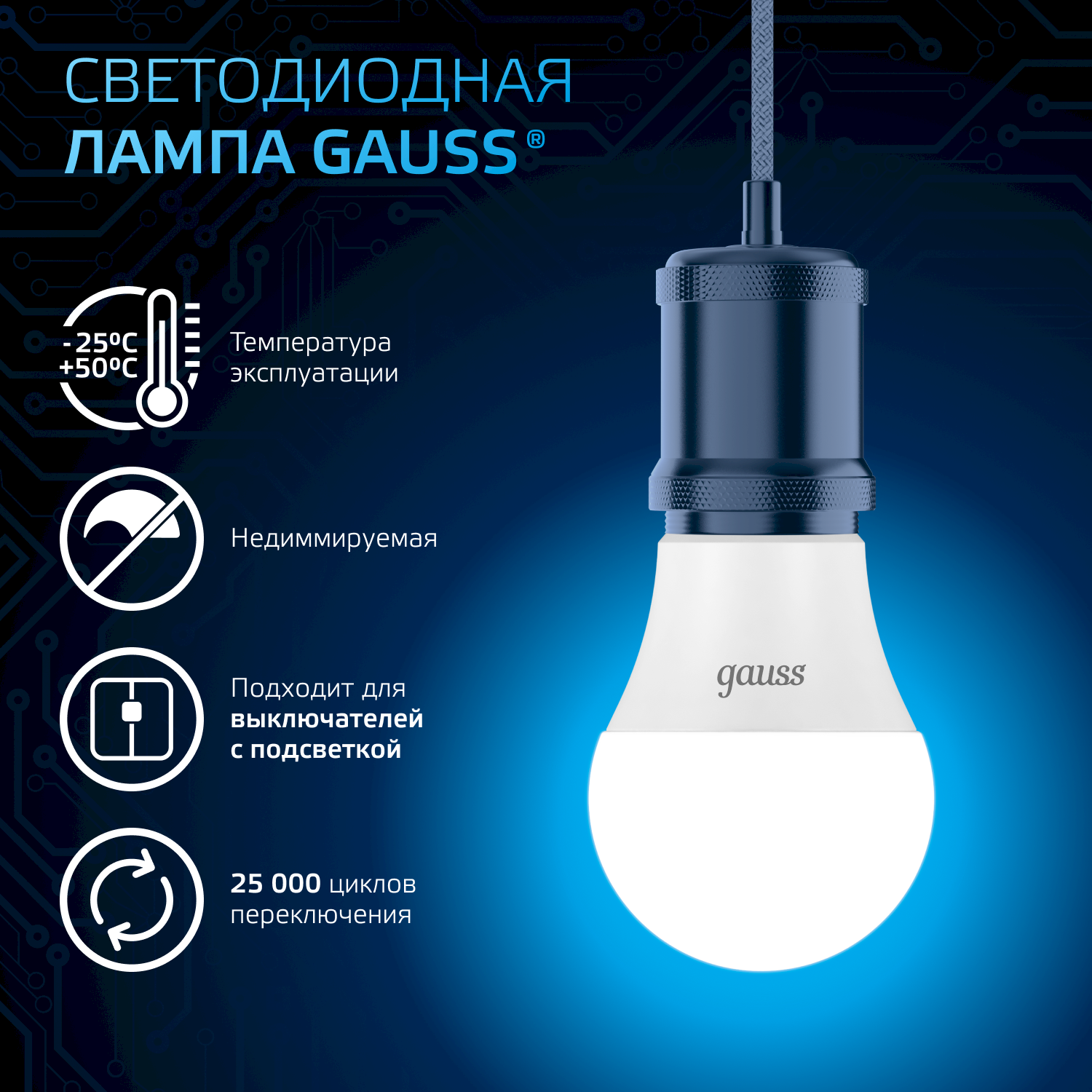 Лампа Gauss A60 10W 920lm 6500K E27 LED / 102502310 — фото 4