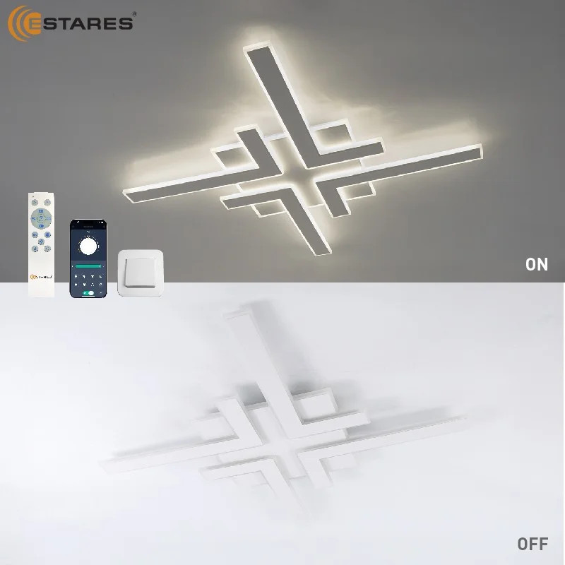 Люстра Estares Alcor 120W 4L-APP-820x820x45-WHITE/WHITE-220-IP20 — фото 6