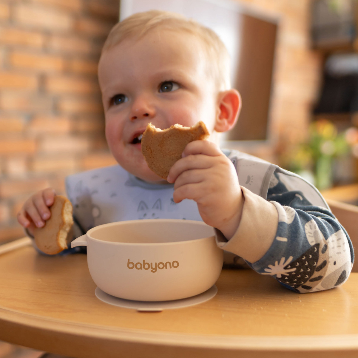 Тарелка для кормления BabyOno 1662/03 (бежевый) — фото 3