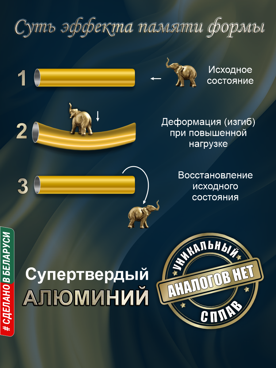 Сушилка для белья Comfort Alumin Group Потолочная Алюминиевая Gold Style 7 прутьев 2.5м (золотой) — фото 4