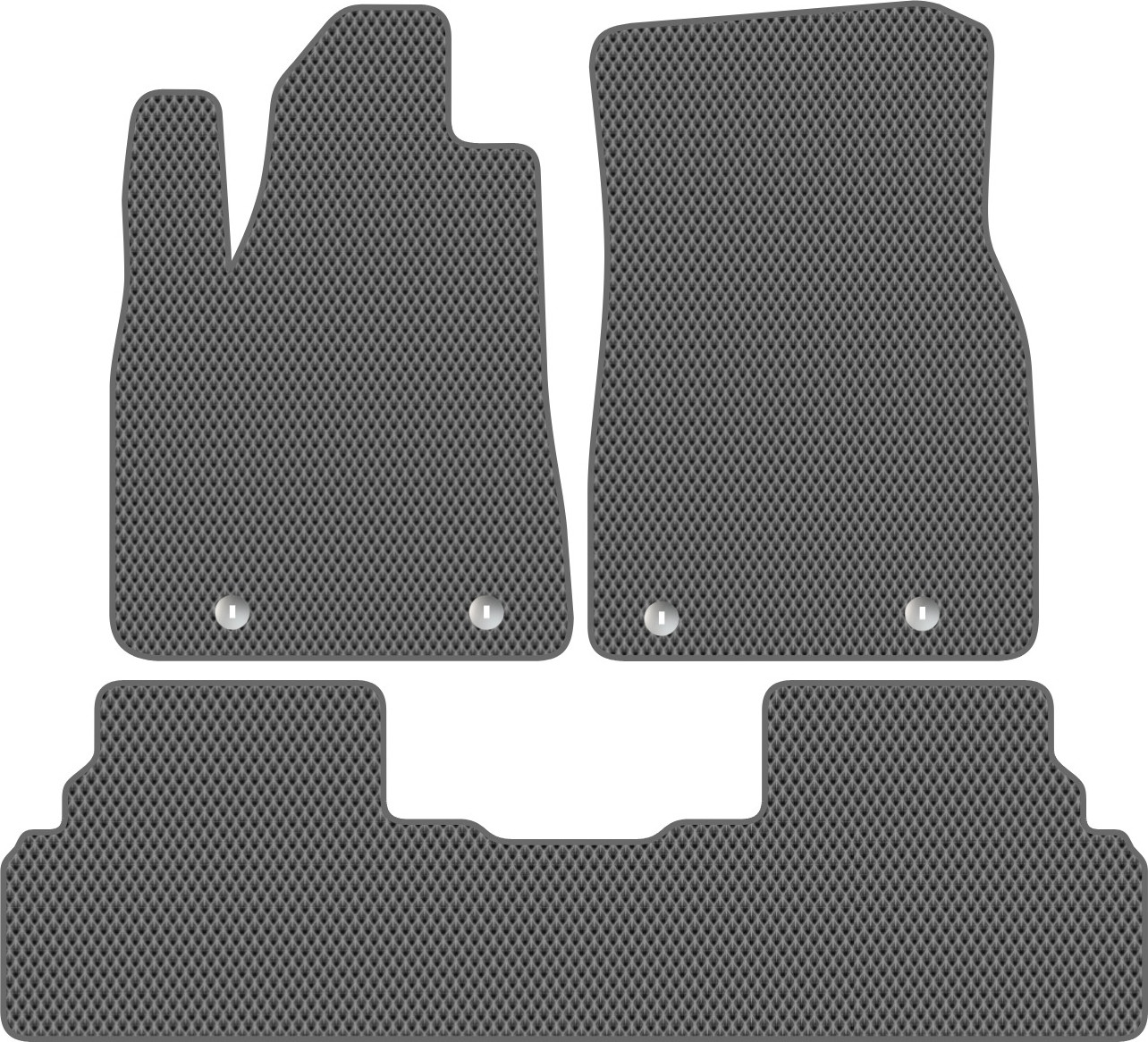Комплект ковриков для авто Alicosta 2364_2-сер для Lexus RX450h III SUV гибрид/AL10 2012-2015 (EVA ромб, серый) — фото 1