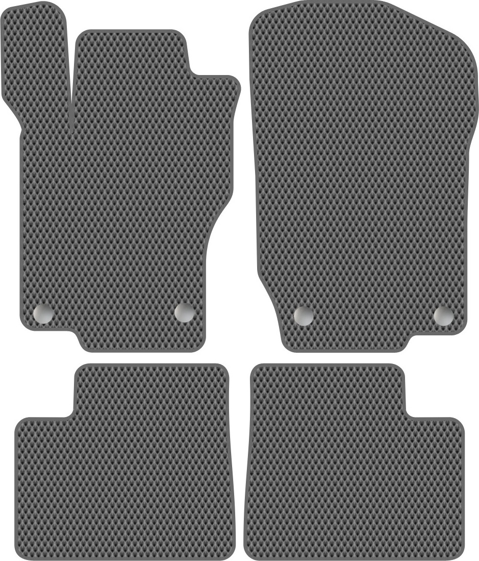 Комплект ковриков для авто Alicosta 0824_2-сер для Mercedes-Benz M-Class II SUV/W164 2005-2011 (EVA ромб, серый) — фото 1