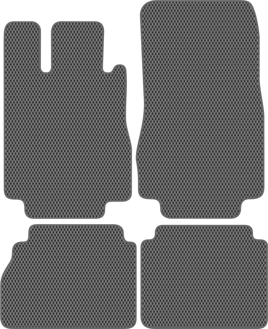 Комплект ковриков для авто Alicosta 0837_2-сер для Mercedes-Benz S-Class 4 седан/W220Short 1998-2005 (EVA ромб, серый)