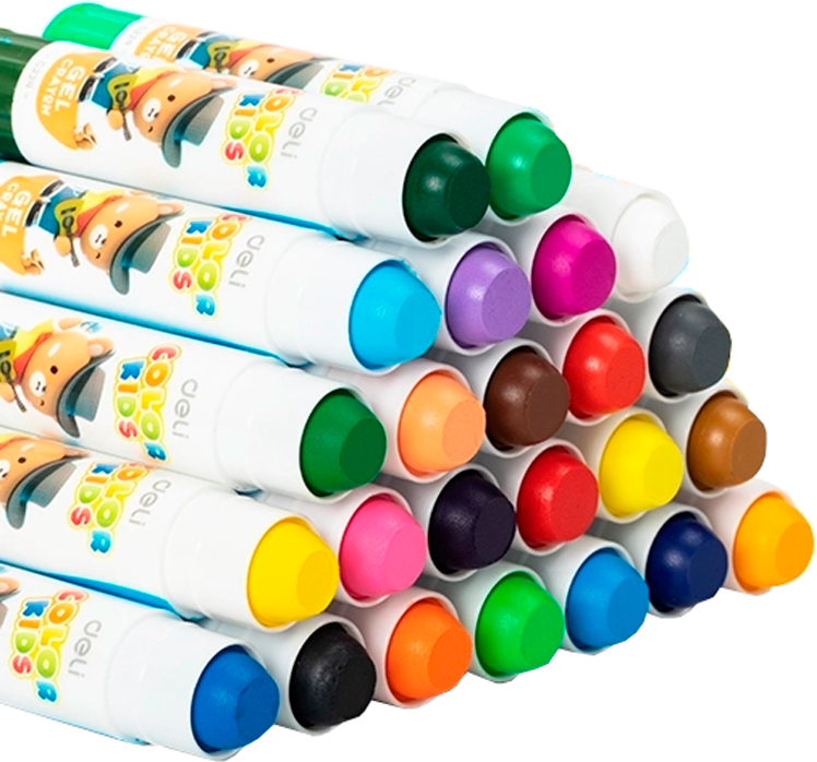 Гелевые мелки Deli Color Kids EC224-24 (24цв)