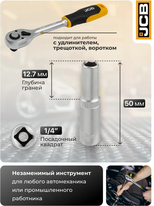 Головка слесарная JCB 5255006 (61842) — фото 4