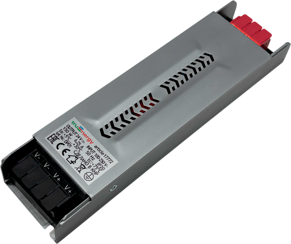 Блок питания для светодиодной ленты Truenergy 24V 150W IP20 / 17772