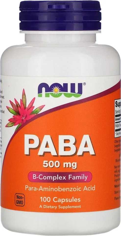 Витамин NOW PABA 500мг (100 капсул)