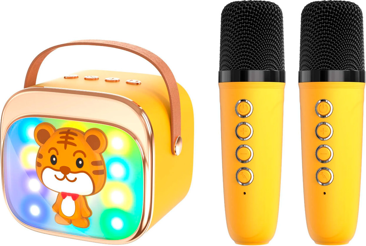 Портативная колонка Maxtop КК03 Тигр с двумя микрофонами / КК03T (желтый)