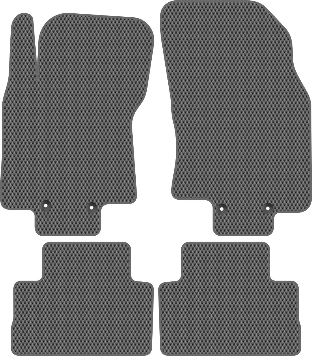 Комплект ковриков для авто Alicosta 0966_2-сер для Nissan Qashqai II SUV/J11 Россия 2016-н.в. (EVA ромб, серый)