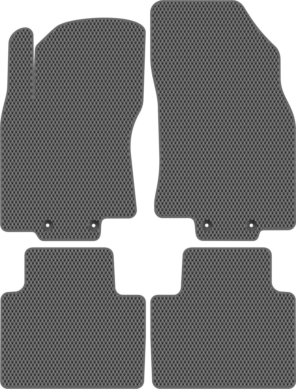 Комплект ковриков для авто Alicosta 0989_2-сер для Nissan X-Trail III SUV/T32 2013-н.в. (EVA ромб, серый)