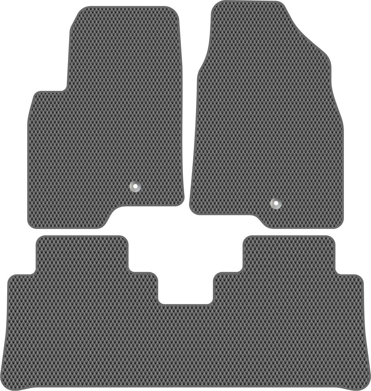 Комплект ковриков для авто Alicosta 2442_2-сер для Opel Antara I SUV/C145/L07 2011-2015 (EVA ромб, серый)