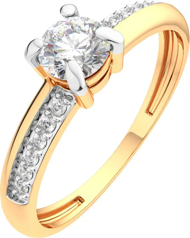 Кольцо из розового золота ZORKA 210962.14K.R.ZZ (р.17, с фианитами)