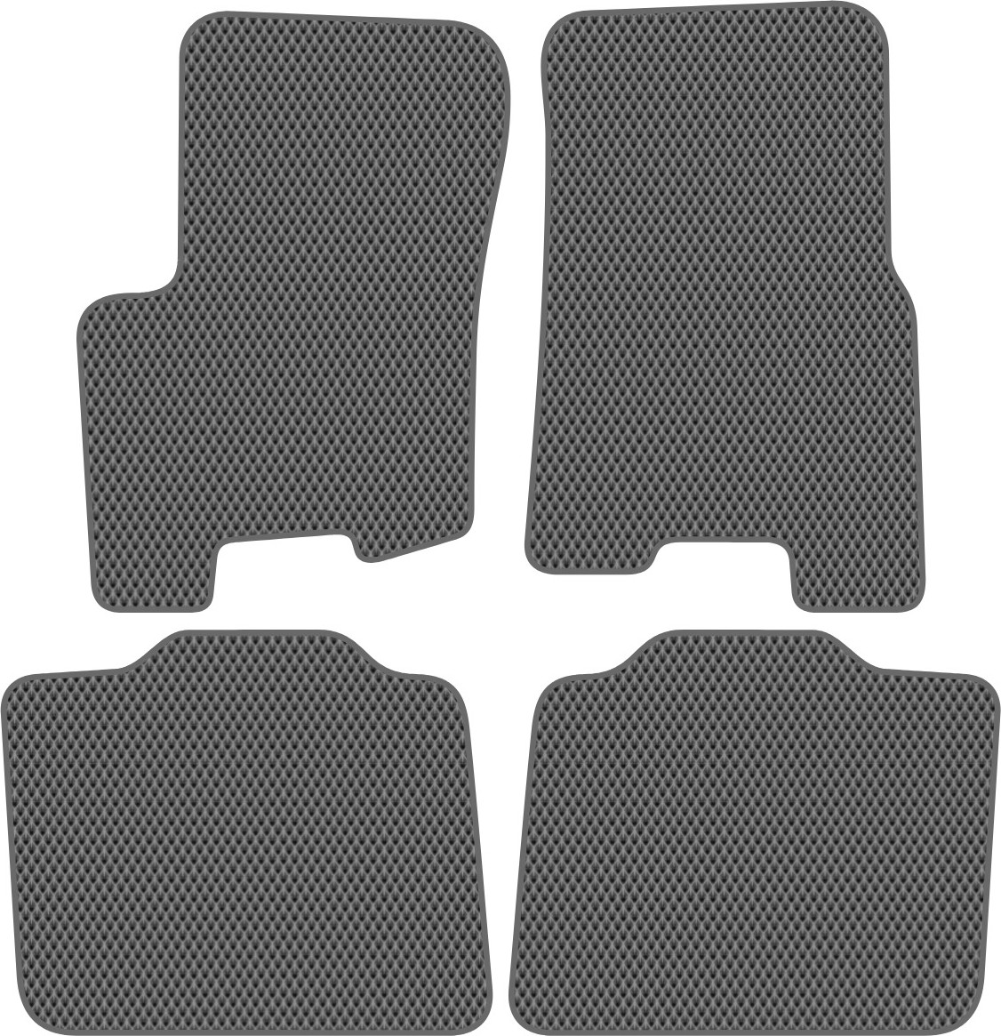 Комплект ковриков для авто Alicosta 2482_2-сер для SsangYong Korando SUV/CK 2011-2013 (EVA ромб, серый)