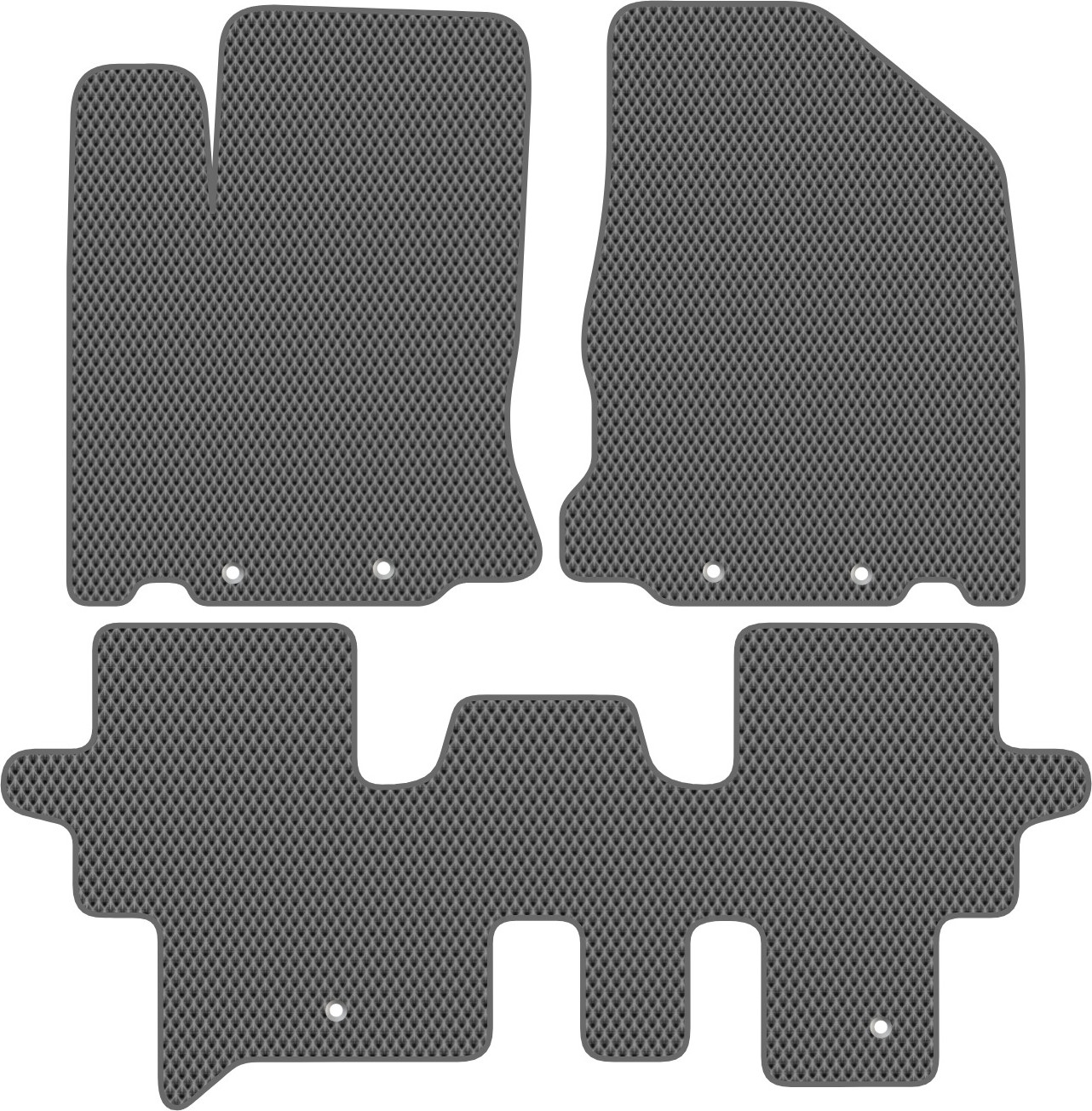 Комплект ковриков для авто Alicosta 0949_2-сер для Nissan Pathfinder IV SUV/R52 2014-2017 (EVA ромб, серый)