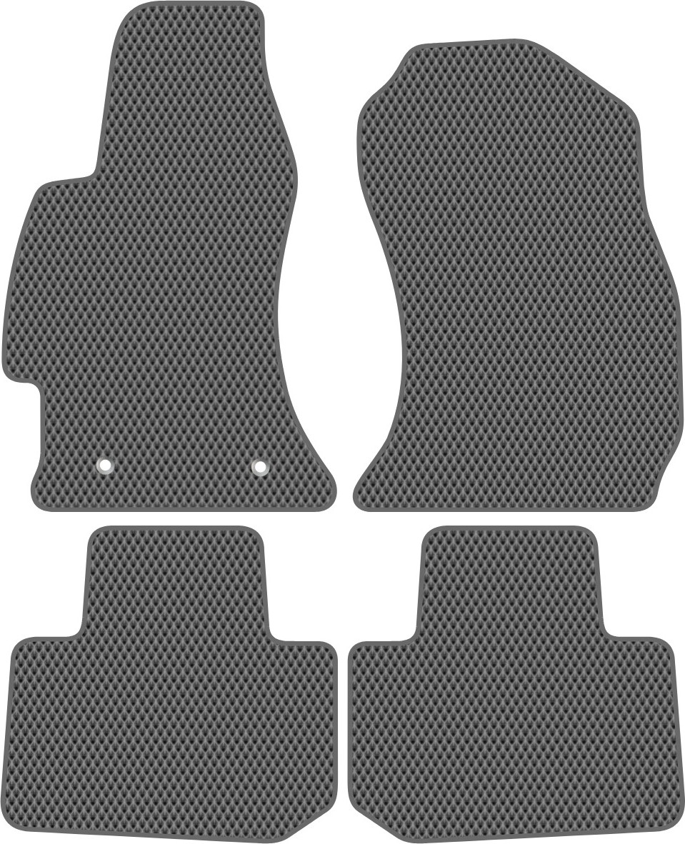 Комплект ковриков для авто Alicosta 1225_2-сер для Subaru Forester SUV/SJ 2012-2019 (EVA ромб, серый)
