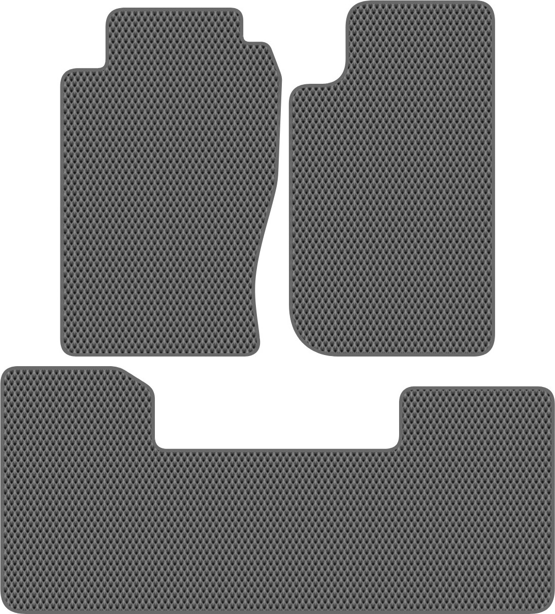 Комплект ковриков для авто Alicosta 2435_2-сер для Nissan Patrol V SUV/Y61 2004-2010 (EVA ромб, серый)