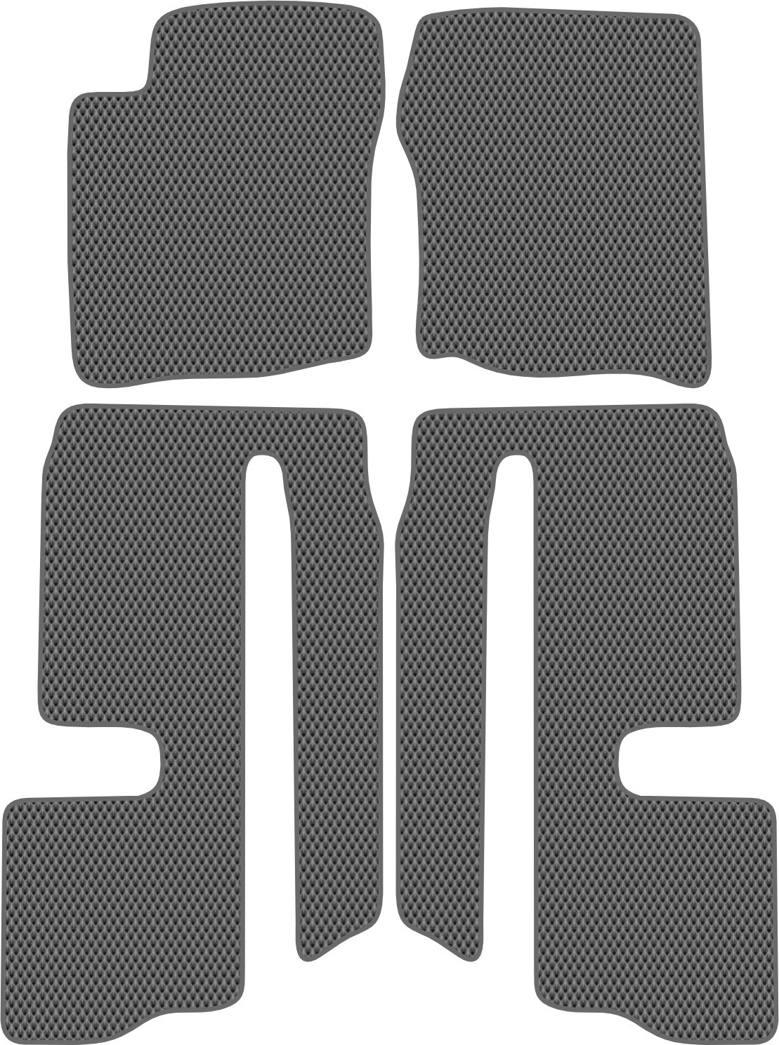Комплект ковриков для авто Alicosta 1244_2-сер для Suzuki XL7 SUV/JC USA 2006-2009 (EVA ромб, серый)