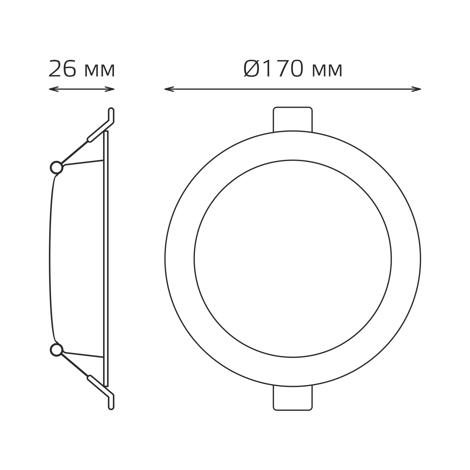 Точечный светильник Gauss Basic Downlight 18W 1600lm 4000K IP20 170x26 / 9030420218 (белый) — фото 3