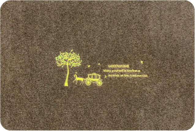 Коврик грязезащитный Qingdao Graceline Creative (60x90, Green-Home-Brown)