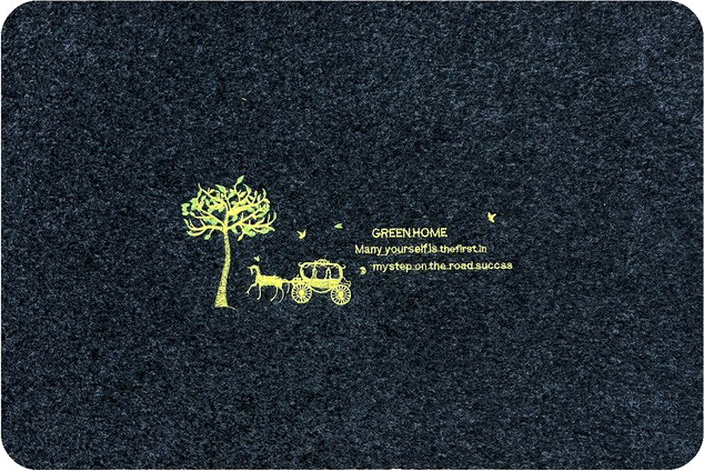 Коврик грязезащитный Qingdao Graceline Creative (50x80, Green-Home-Grey)