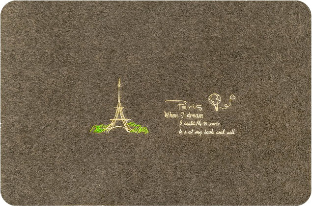 Коврик грязезащитный Qingdao Graceline Creative (40x60, Paris-Brown)