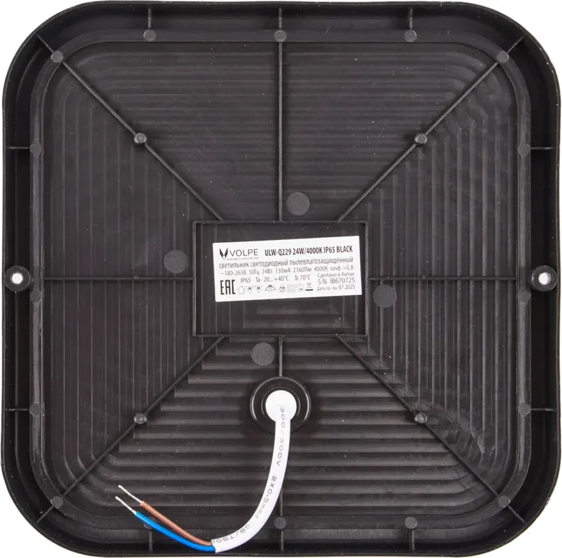 Светильник ЖКХ Volpe ULW-Q229 24W/4000K IP65 BLACK / UL-00013195 — фото 4