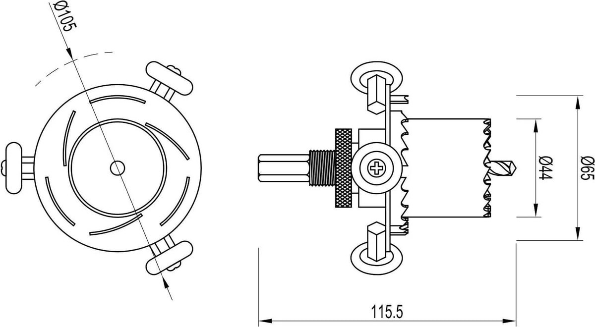 Коронка Arlight Двухуровневая ATK-DRILL-R44-R65 / 052997 — фото 5
