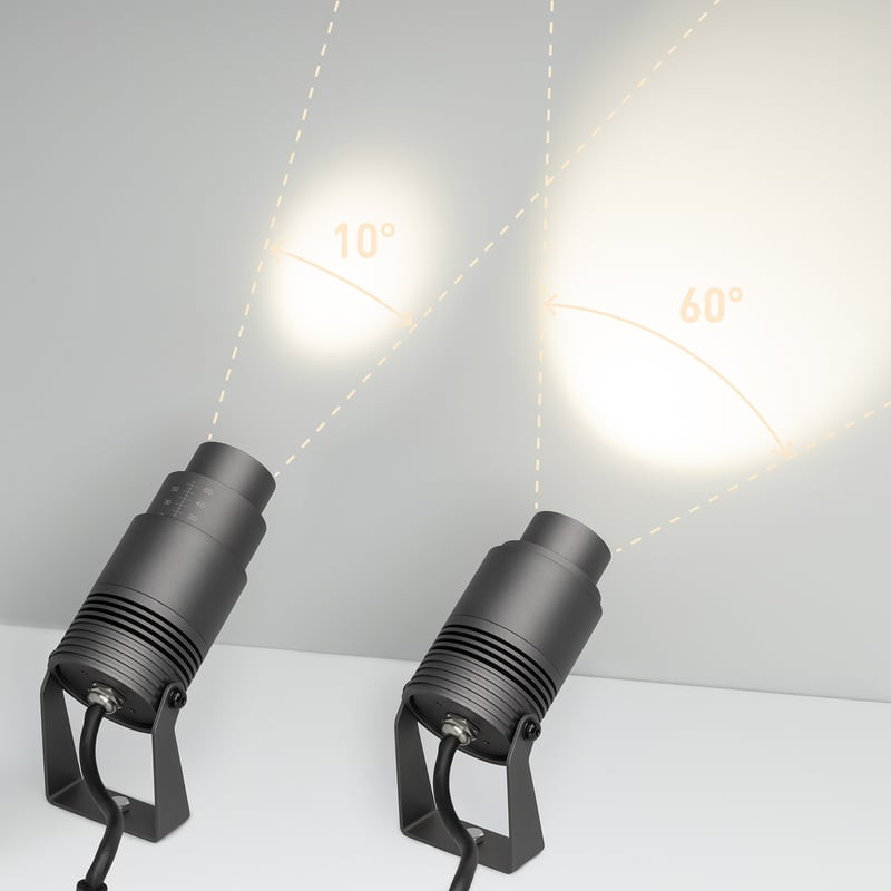 Прожектор Arlight ALT-RAY-ZOOM-R61-12W Warm3000 DG 10-60 deg 230V IP67 / 026447(2) — фото 4