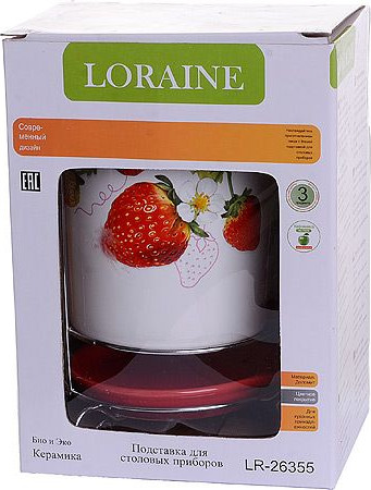 Подставка для кухонных приборов Loraine Клубника / 26355 — фото 3