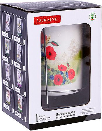 Подставка для кухонных приборов Loraine Цветущие Маки / 60286 — фото 2