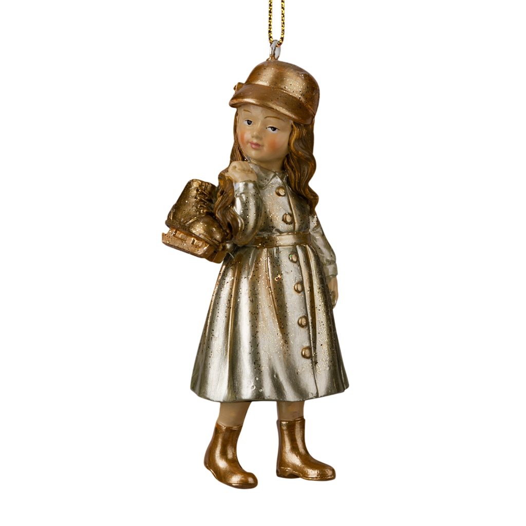Елочная игрушка Erich Krause Decor. Девочка с коньками золотая / 64497
