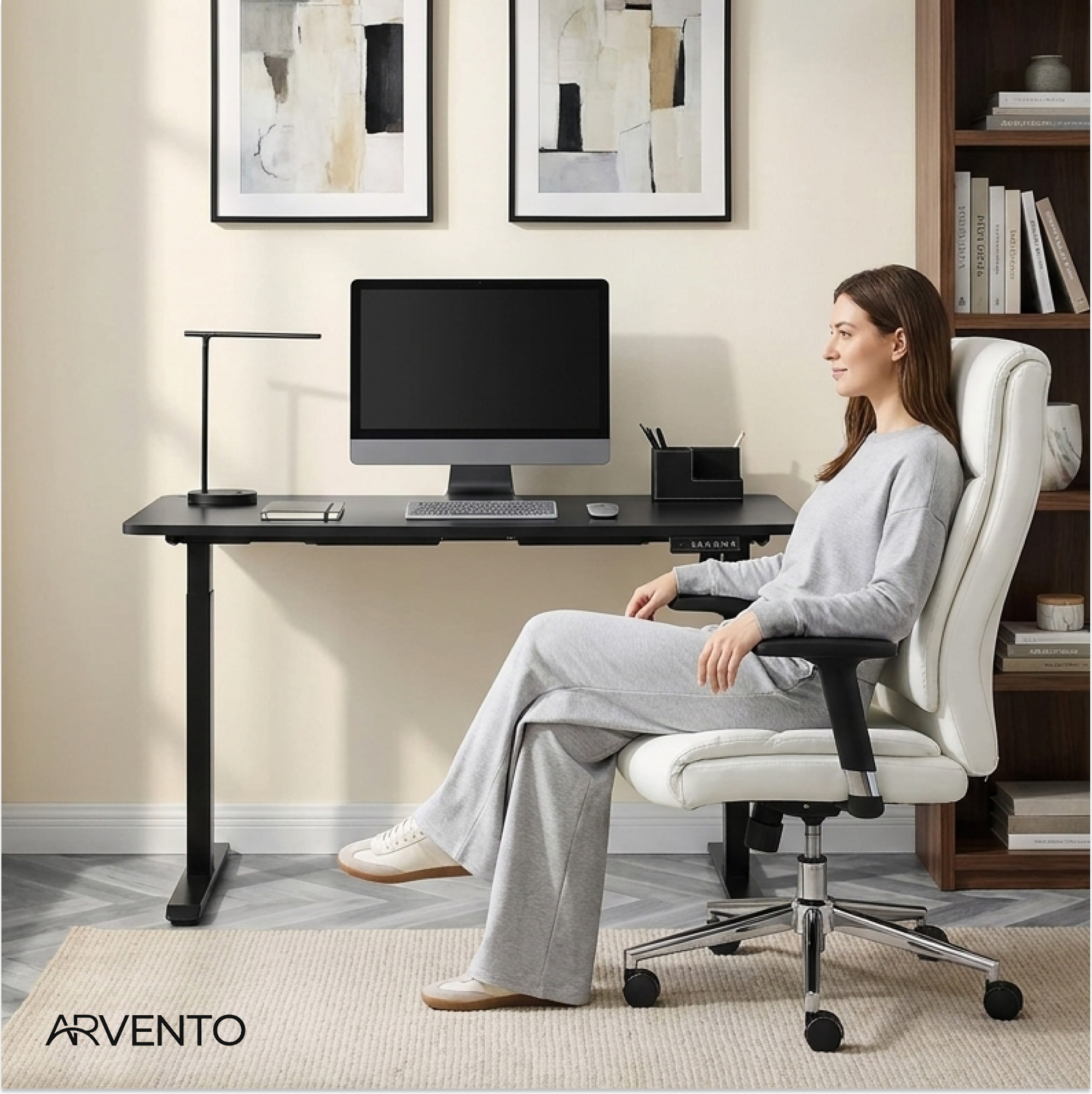 Стол с подъемным механизмом Arvento Spenser 120x60x72-120 (черный) — фото 4