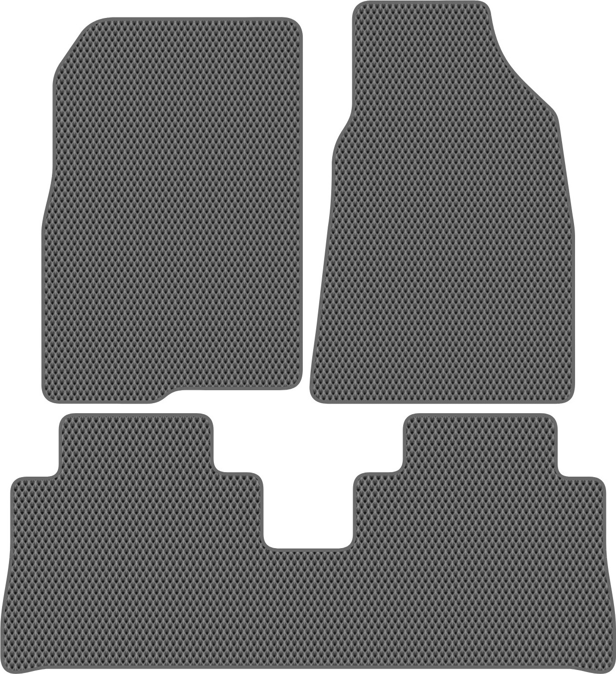 Комплект ковриков для авто Alicosta 0247_2-сер для Chevrolet Captiva I SUV 2006-2011 (EVA ромб, серый)