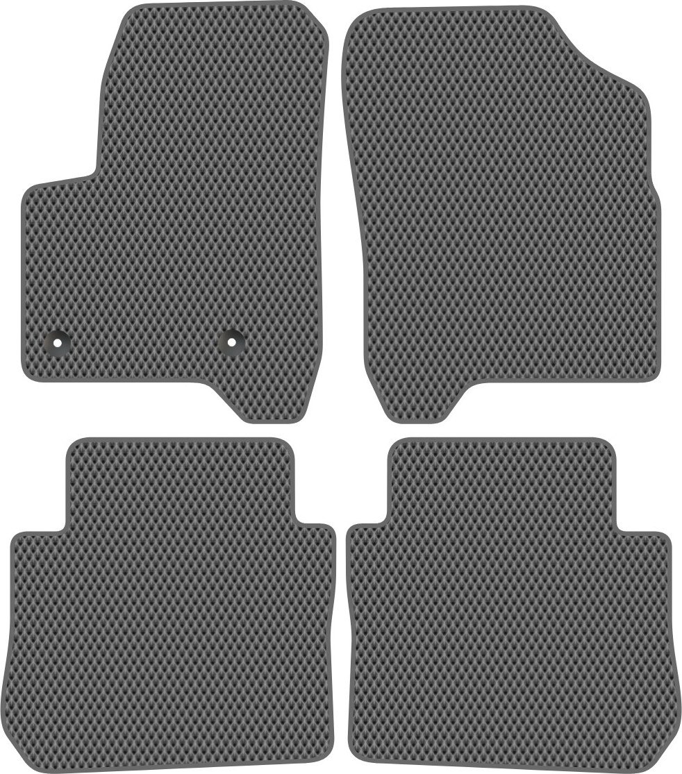 Комплект ковриков для авто Alicosta 0281_2-сер для Citroen C3 Picasso минивэн 2009-2016 (EVA ромб, серый)