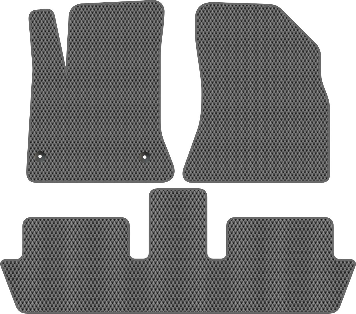 Комплект ковриков для авто Alicosta 0289_2-сер для Citroen C4 Picasso минивэн 2007-2014 (EVA ромб, серый)