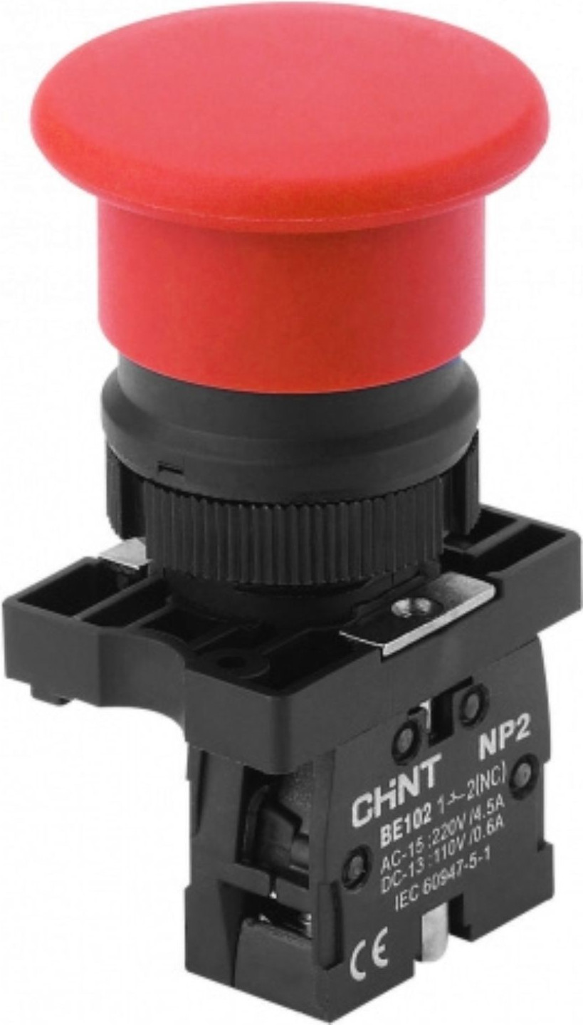 Кнопка для пульта Chint Грибок NP2-EC42 1НЗ IP40 (R) / 573896