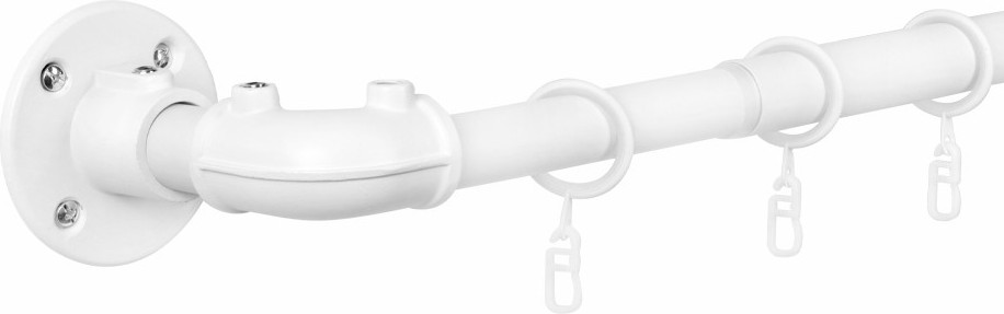 Карниз для штор UG HOME Раздвижной 1-рядный / 1КМ-У-49-360-БЛ (белый, 0.49-3.6м)