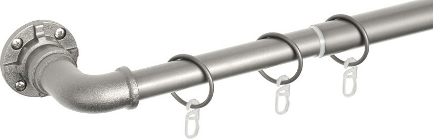 Карниз для штор UG HOME Раздвижной 1-рядный / 1КР-153-360-ЧО (черное олово, 1.53-3.6м)