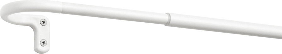 Карниз для штор UG HOME Раздвижной U-образный / 1КТ-122-213-БЛ (белый, 1.22-2.13м)