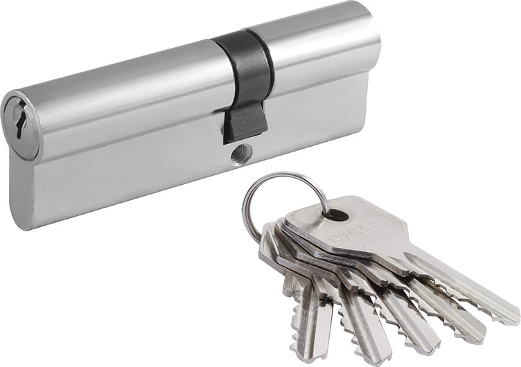 Цилиндровый механизм замка Нора-М STD AL Л-90 55-35 / 15279 (хром)