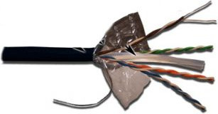 Кабель Lanmaster LAN-6EFTP-WP-OUT (305м, черный)