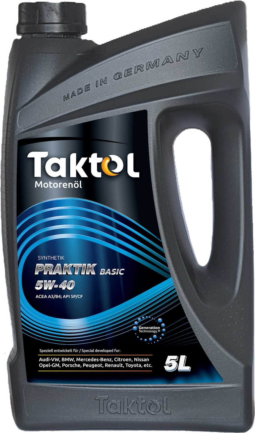 Моторное масло Taktol Praktik Basic 5W40 (5л)