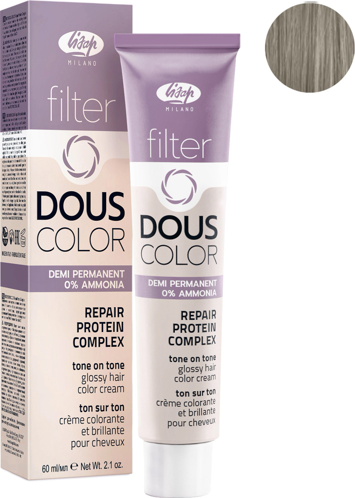 Крем-краска для волос Lisap Filter Dous Color тон 10/82 (60мл)