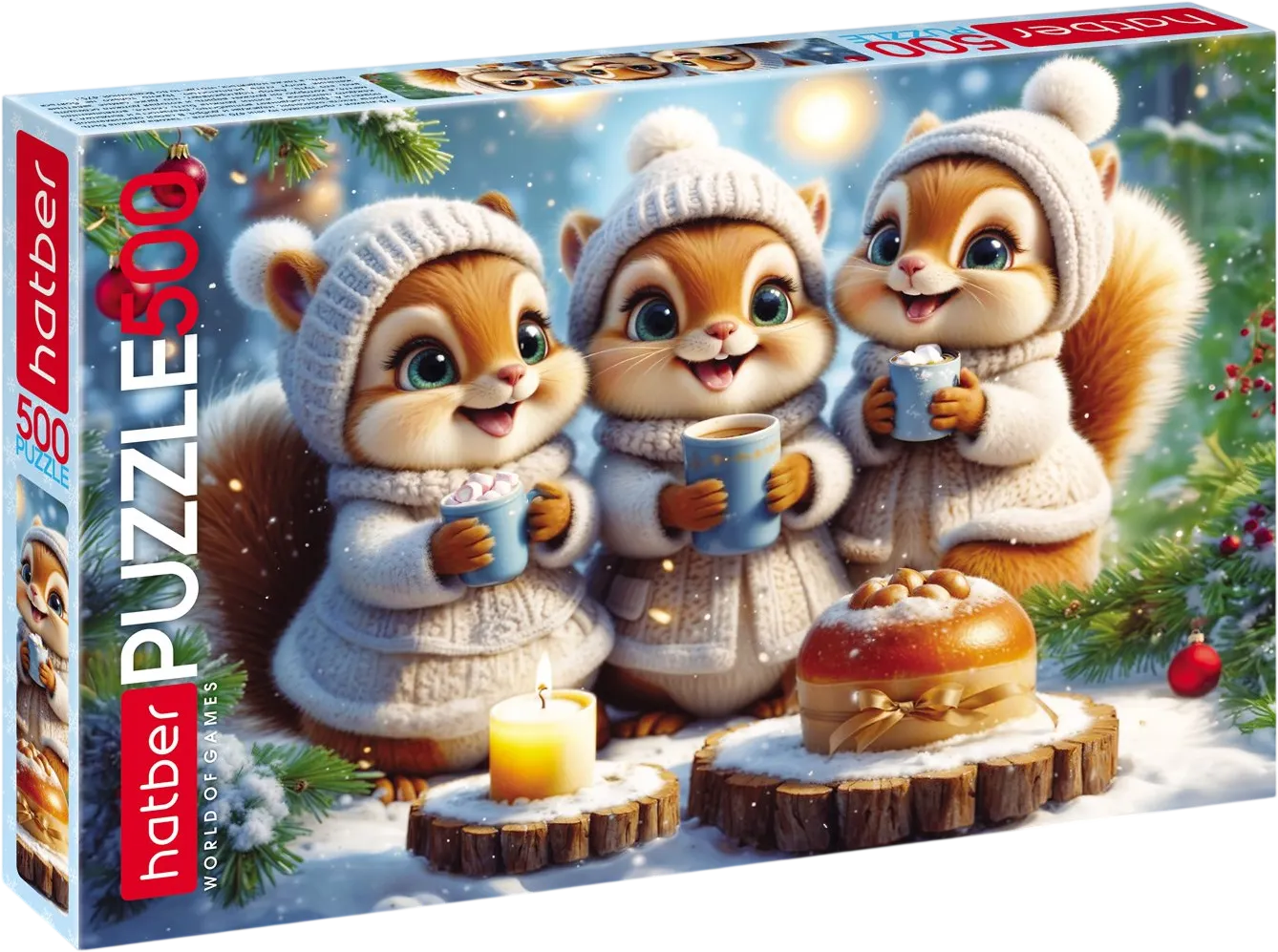 Пазл Hatber Белочки-подружки / 500ПЗ2_32842 (500эл)