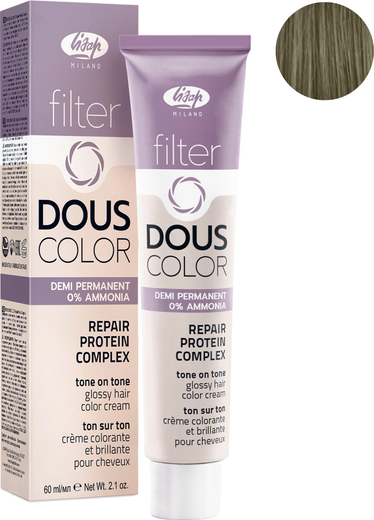Крем-краска для волос Lisap Filter Dous Color тон 9/0 (60мл)