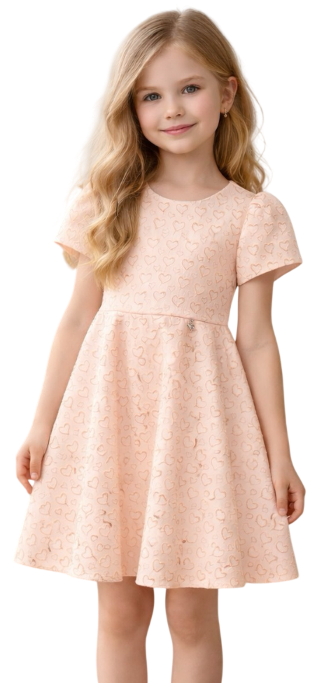 Платье детское Калинка ДП-4887-Н23 (р.134-68-60, розовый)