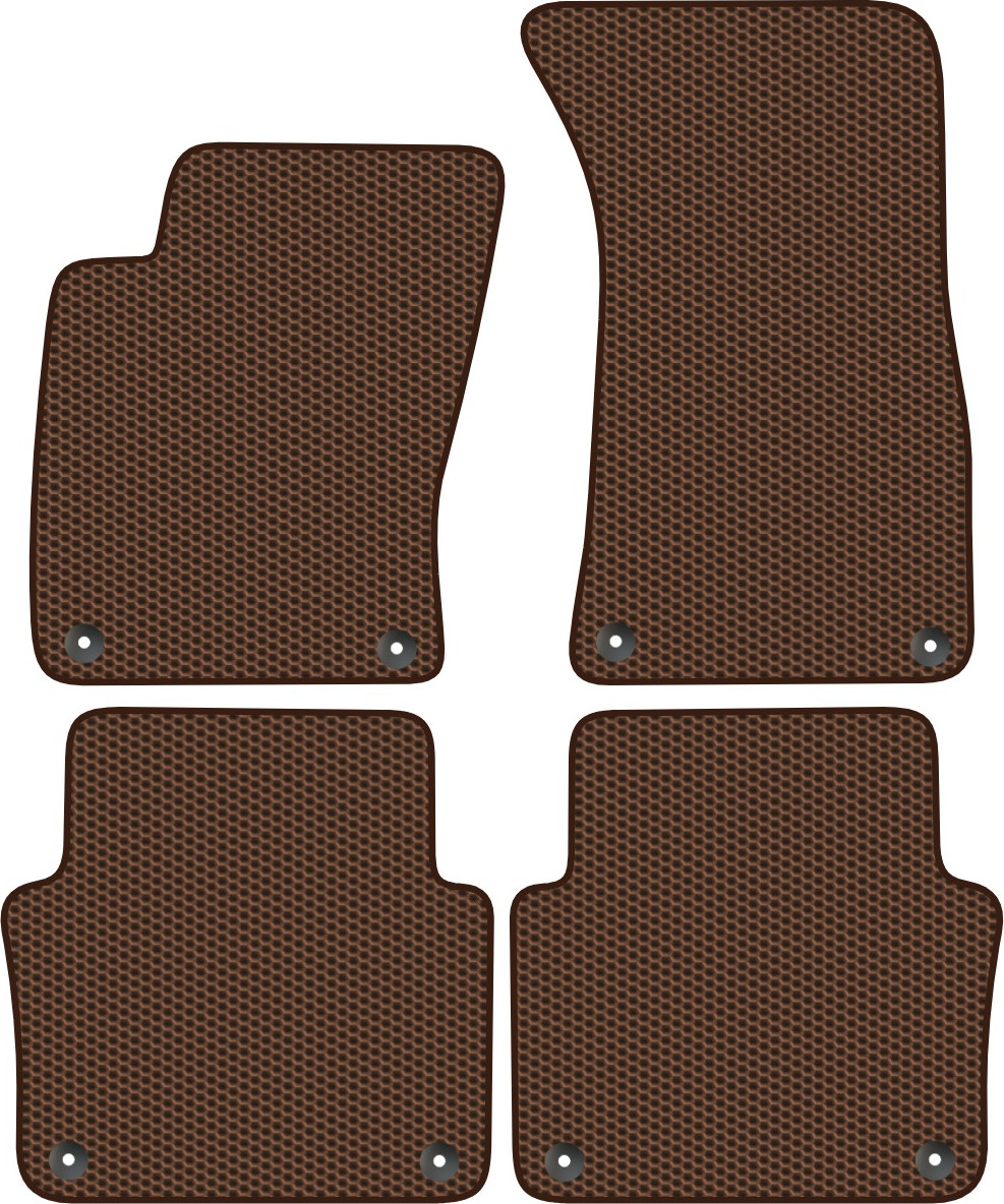 Комплект ковриков для авто Alicosta 0109_1-кор для Audi A8 Short седан/D3 2002-2009 (EVA соты, коричневый) — фото 1