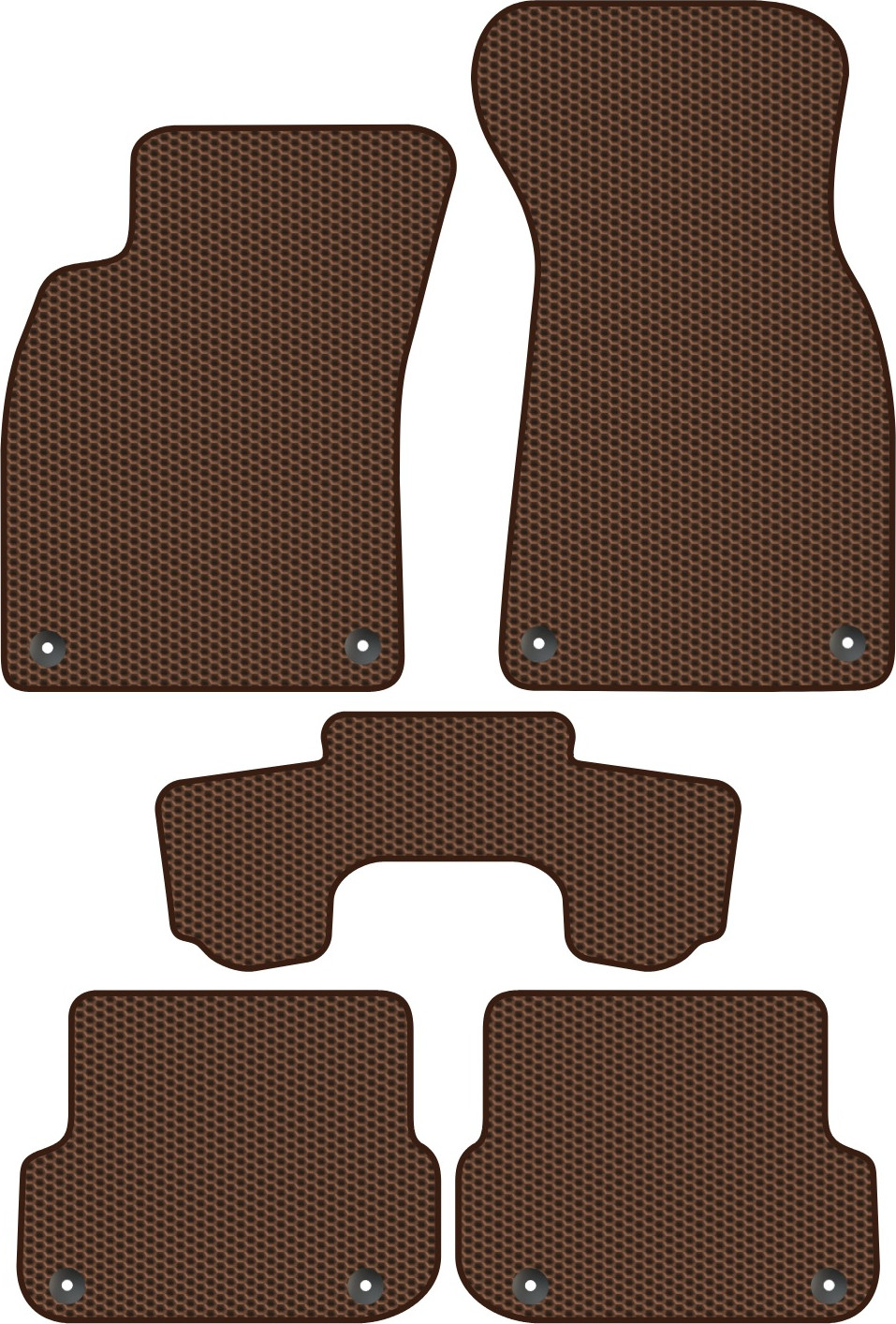 Комплект ковриков для авто Alicosta 2171_1-кор для Audi RS6 седан/C6 2008-2010 (EVA соты, коричневый)